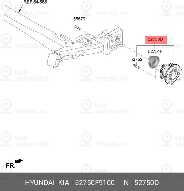 Запчасть HYUNDAI 52750F9100