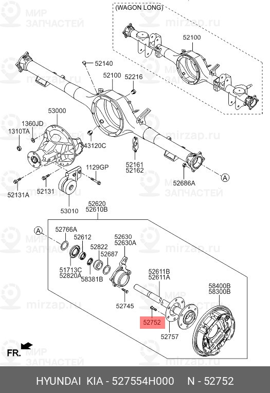 Запчасть HYUNDAI 527554H000