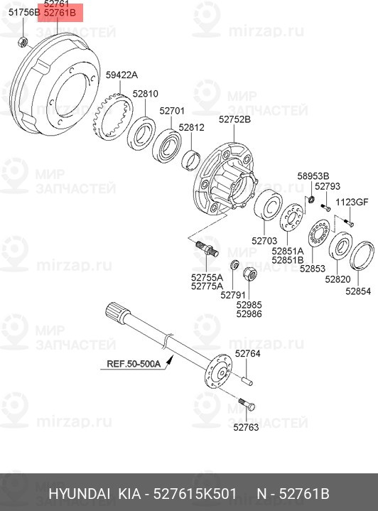 Запчасть HYUNDAI 527615K501