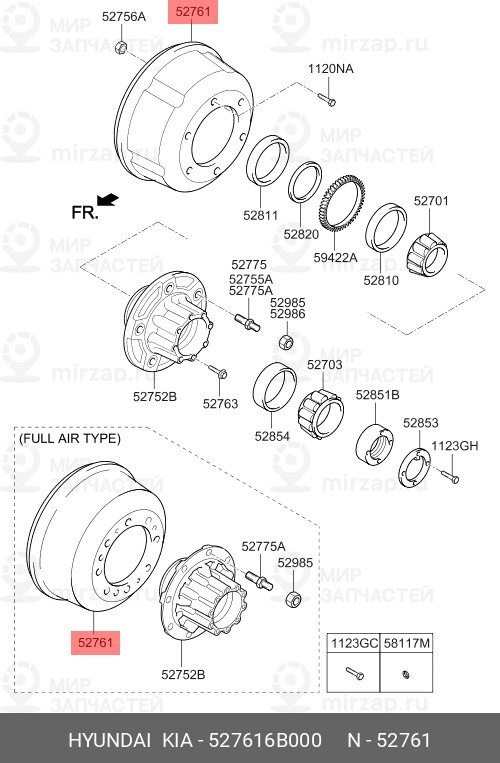 Запчасть HYUNDAI 527616B000