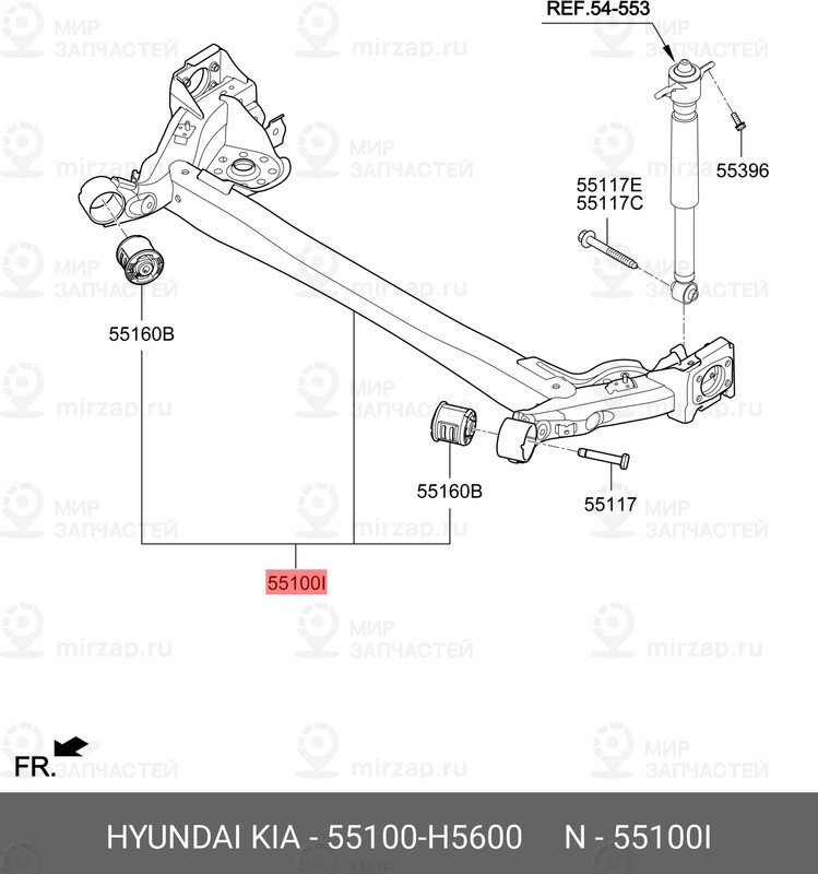 Запчасть HYUNDAI 55100H5600