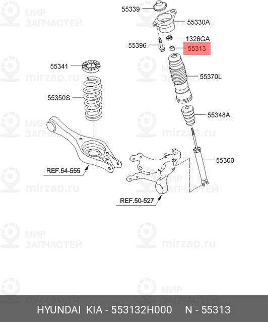 Запчасть HYUNDAI 553132H000