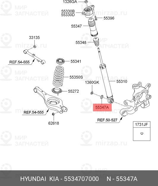 Запчасть HYUNDAI 5534707000