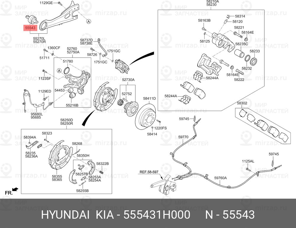 Запчасть HYUNDAI 555431H000