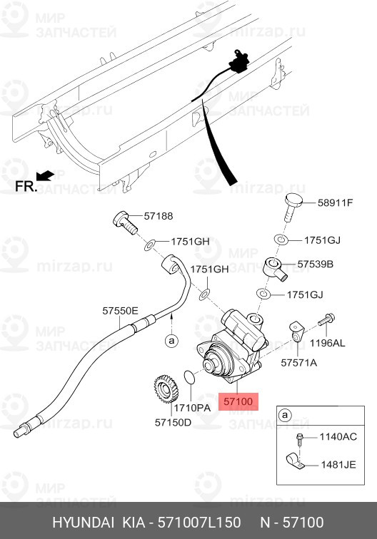 Запчасть HYUNDAI 571007L150