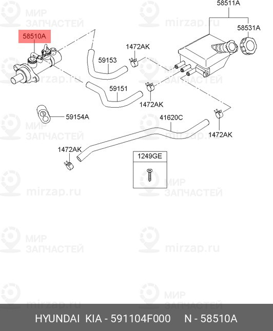 Запчасть HYUNDAI 591104F000