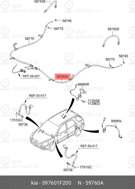 Запчасть HYUNDAI 597601F200
