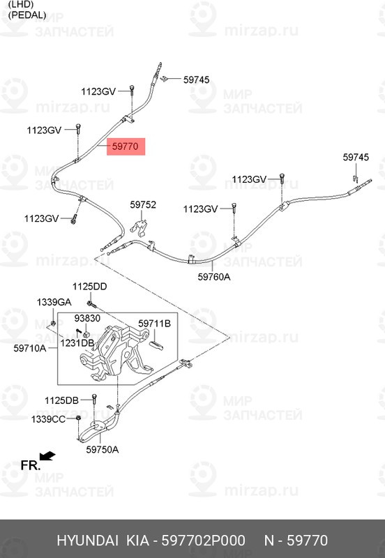 Запчасть HYUNDAI 597702P000
