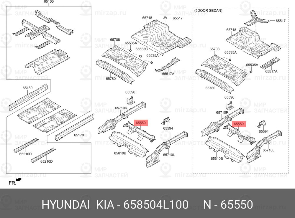 Запчасть HYUNDAI 658504L100