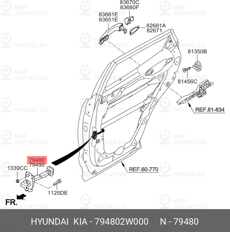 Запчасть HYUNDAI 794802W000