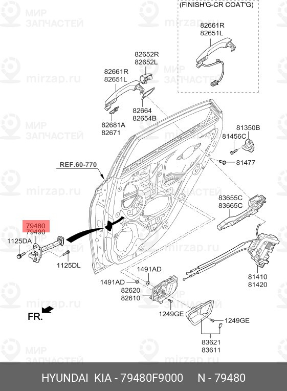 Запчасть HYUNDAI 79480F9000