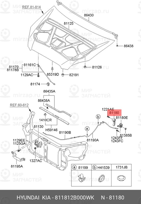 Запчасть HYUNDAI 811812B000WK
