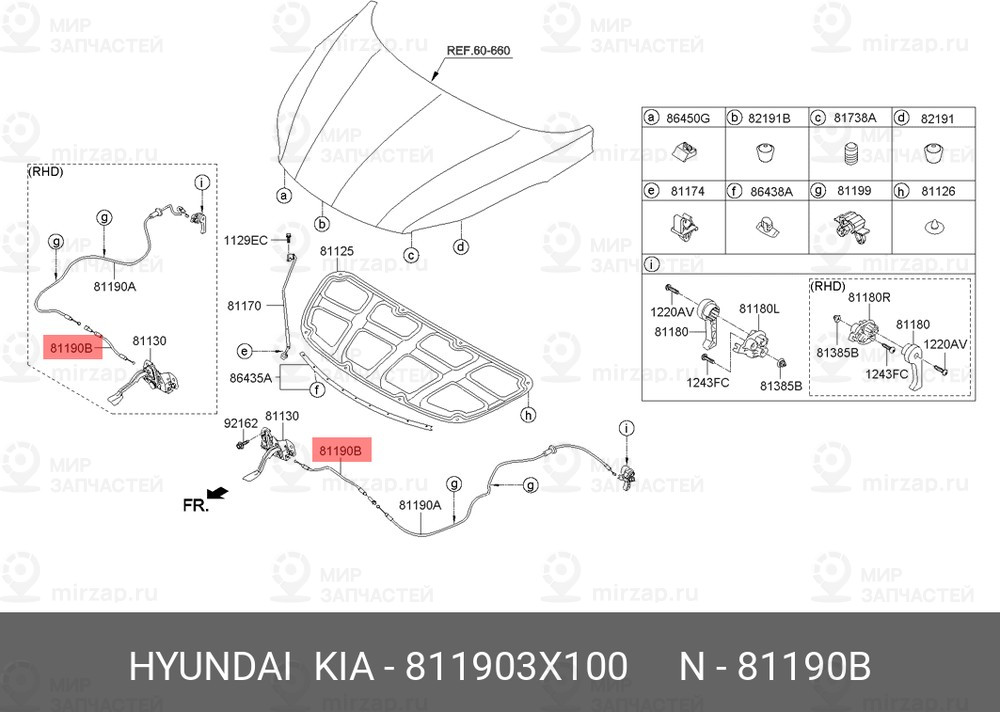 Запчасть HYUNDAI 811903X100