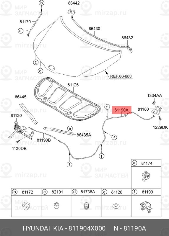 Запчасть HYUNDAI 811904X000