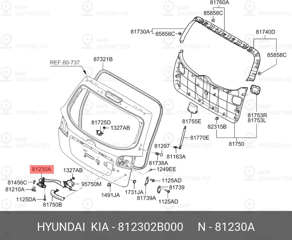 Запчасть HYUNDAI 812302B000