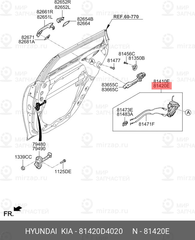 Запчасть HYUNDAI 81420D4020