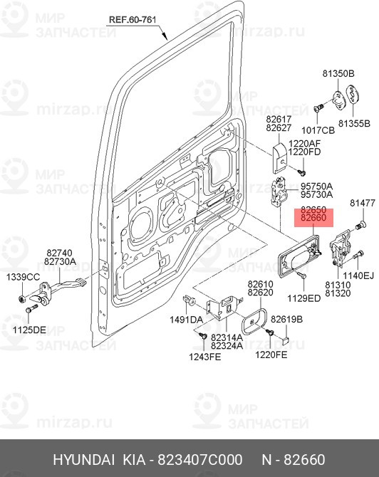 Запчасть HYUNDAI 823407C000