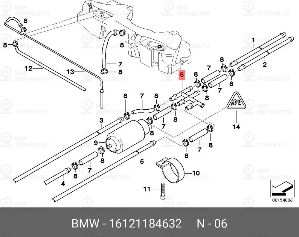 Запчасть BMW 16121184632