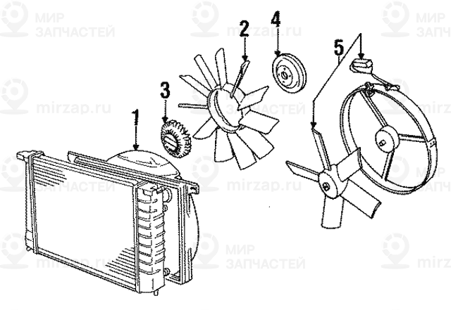 Кожух вентилятора с заслонками A=645MM
 BMW 17111723977