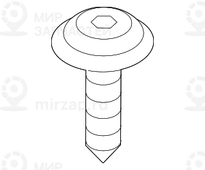 Винт со сферо-цилиндрической головкой M6X30
 BMW 17117596108