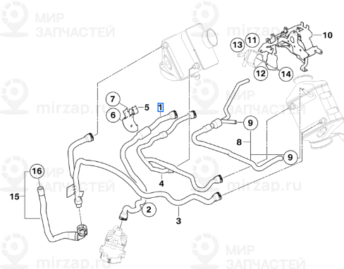 Шланг системы охлаждения
 BMW 17127589734