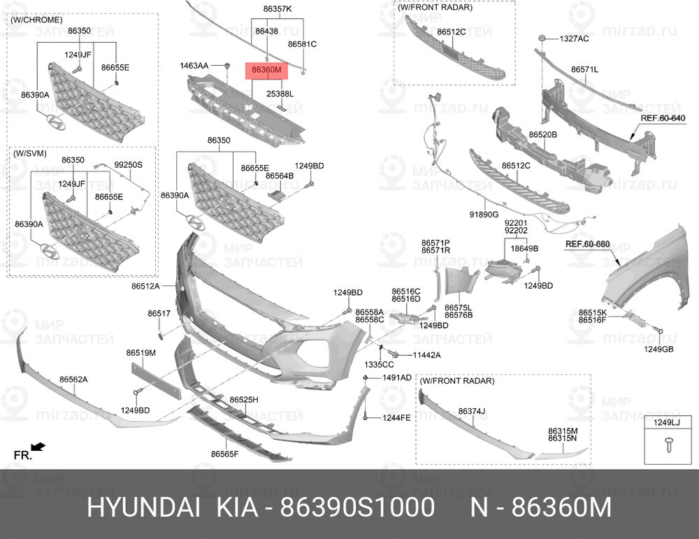 Запчасть HYUNDAI 86390S1000