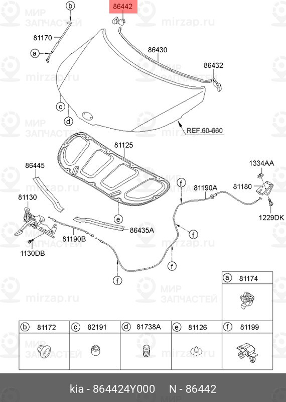 Запчасть HYUNDAI 864424Y000