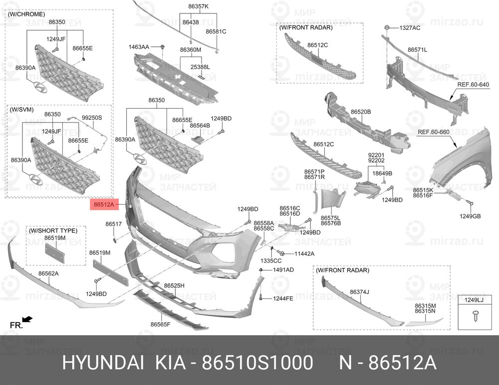 Запчасть HYUNDAI 86510S1000