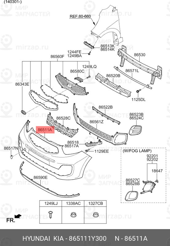 Запчасть HYUNDAI 865111Y300