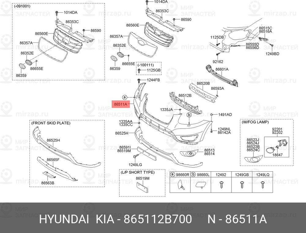 Запчасть HYUNDAI 865112B700