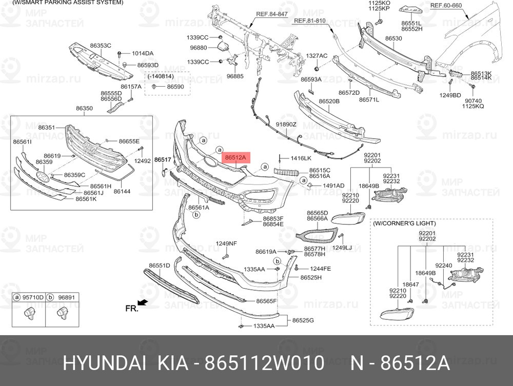 Запчасть HYUNDAI 865112W010