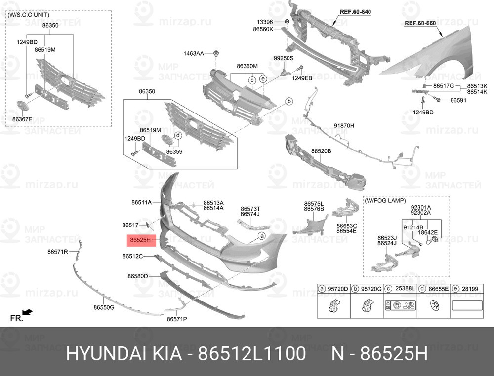 Запчасть HYUNDAI 86512L1100
