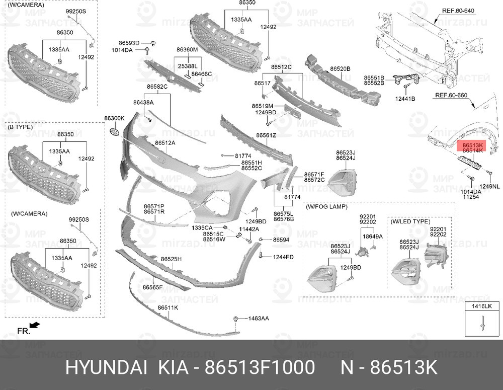 Запчасть HYUNDAI 86513F1000