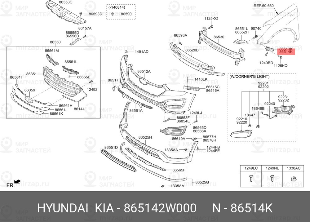 Запчасть HYUNDAI 865142W000
