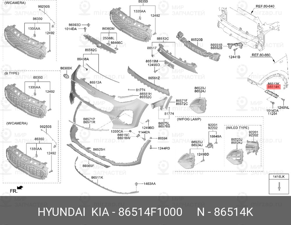 Запчасть HYUNDAI 86514F1000