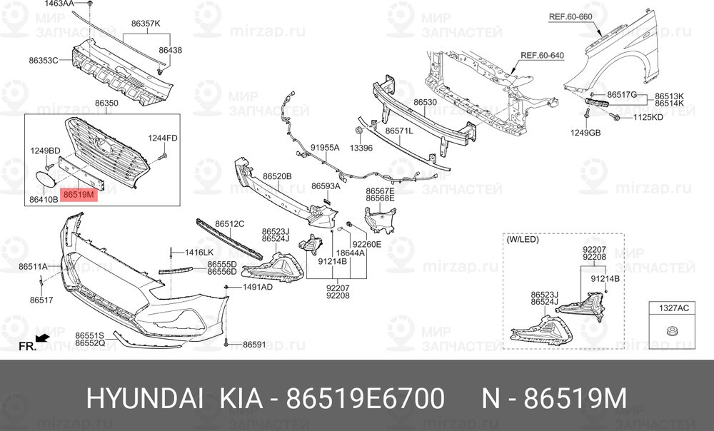Запчасть HYUNDAI 86519E6700