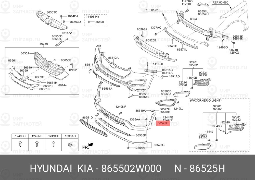Запчасть HYUNDAI 865502W000
