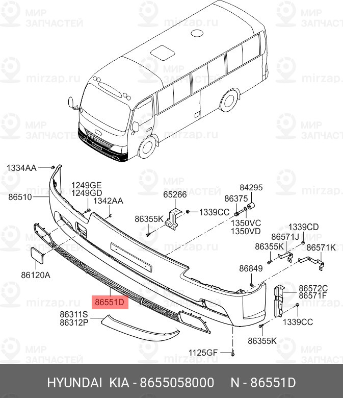 Запчасть HYUNDAI 8655058000