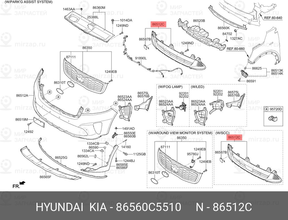 Запчасть HYUNDAI 86560C5510