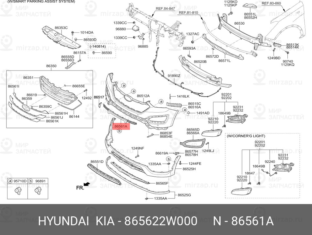 Запчасть HYUNDAI 865622W000