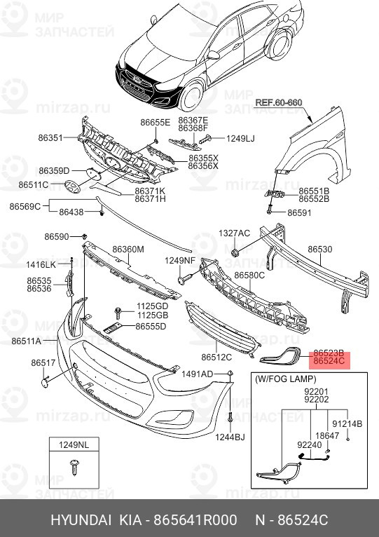 Запчасть HYUNDAI 865641R000