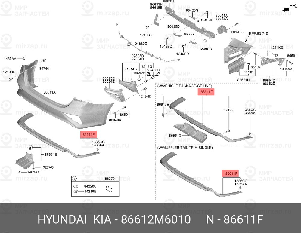 Запчасть HYUNDAI 86612M6010