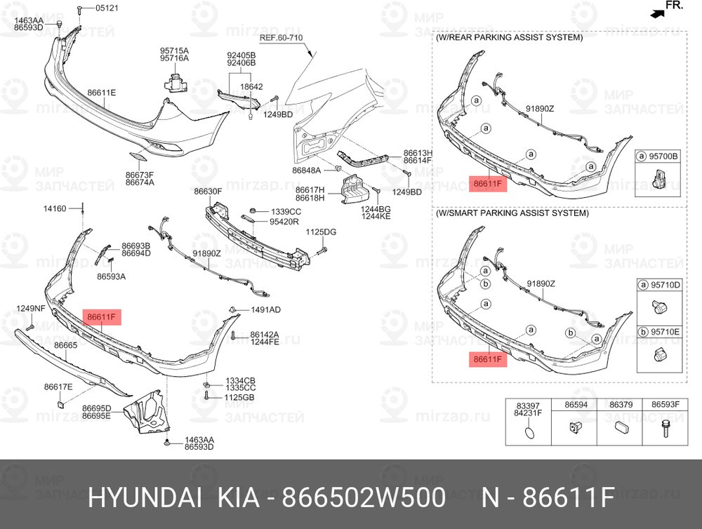 Запчасть HYUNDAI 866502W500