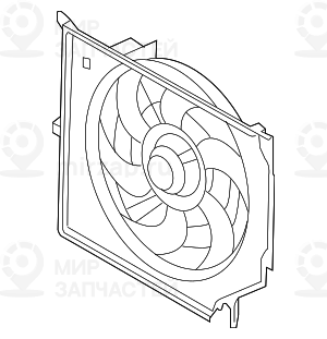 Кожух вентилятора с вентилятором 600W
 BMW 17427542912