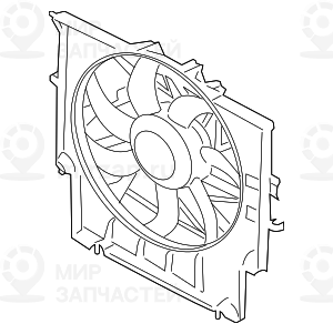 Кожух вентилятора с вентилятором 400W
 BMW 17427593850