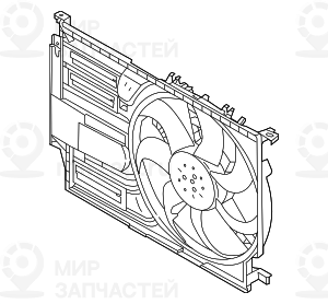 Кожух вентилятора с вентилятором
 BMW 17427617610