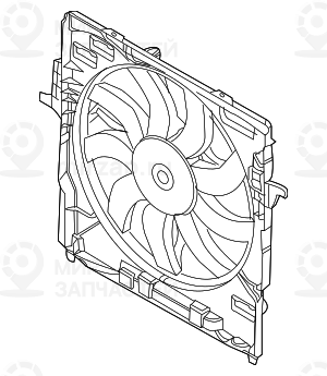 Кожух вентилятора с вентилятором
 BMW 17428618243
