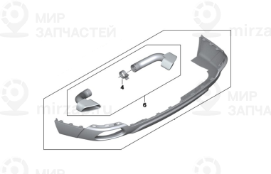 Насадка на выпуск.трубу, хром
 BMW 18302349213