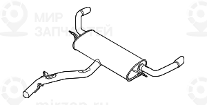 Задний дополнительный глушитель
 BMW 18307584358