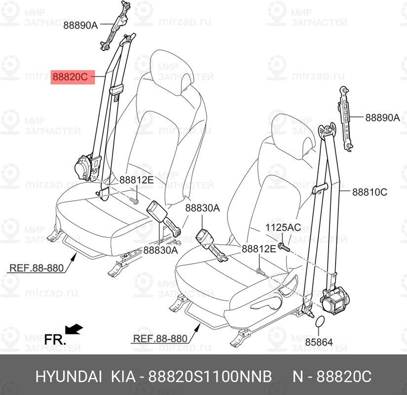 Запчасть HYUNDAI 88820S1100NNB